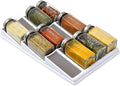 3 Tier Spice Drawer Organizer with Non-Skid Storage Tray for Kitchen