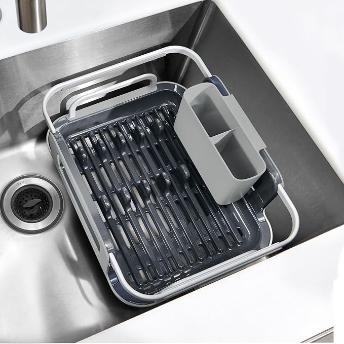 OXO Good Grips Extendable Over-The-Sink Aluminum Drying Dish Rack
