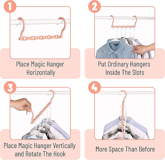 Mr. Pen- Space Saving Hangers, 8 Pack, Boho Colors, Magic Hangers