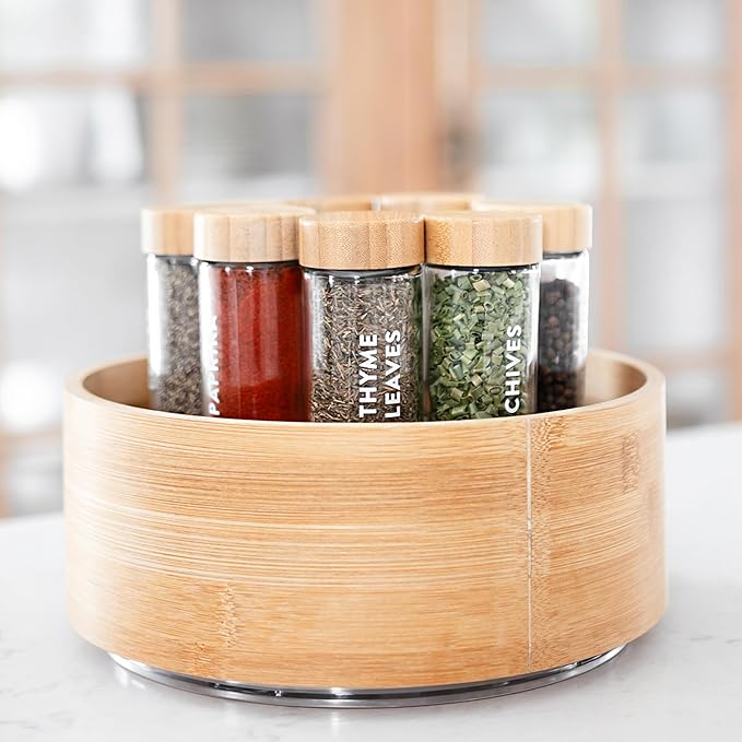 SAVVY & SORTED Spice Labels for Spice Jars, 168 Clear Spice Jar Label Stickers Seasoning Containers, Expiration Labels, Spice Organizer Herb Pantry Label