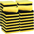 Shimeyao 30 Pcs 16 x 16 Inch Edgeless Microfiber Plush Towels for Cars Detailing Drying Wash Polishing Absorbent Cleaning Cloths, 500 GSM(Yellow, 30 Pcs)