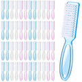 60 PCS Nail Scrubber Brush Set, Handle Grip Nail Brush Bulk Fingernail Scrubber, Pedicure Cleaning Brushes for Toes and Fingernails Cleaning, 3 Colors