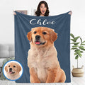 Personalized Pets Blanket with Photos, Custom Dog Blanket for Small Dogs, Personalized Dog Blankets with Picture, Dog Memorial Gifts for Loss of Dog, Gifts for Pets Bereavement/Passing Away