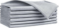 HOMEXCEL Microfiber Glass Cleaning Cloths 6 PK, Lint Free Streak Free, Reusable Microfiber Magic Cleaning Cloth for Cleaning Windows, Glasses, Mirrors, Screens, Stainless Steel, and More, Grey-14”×16”