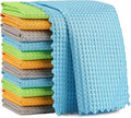 AIDEA Microfiber Glass Cleaning Cloth 12PK, Lint Free Cloth Polishing Cleaning Rags, Stainless Steel Wipes, Kitchen Dishcloths, Magic Cleaning Cloth for Glass, Windows, Mirrors, Stainless Steel 11×11"
