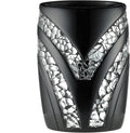 Zahari Home Sinatra Bath Tumbler Toothbrush and Toothpaste Holder Makeup Brushes Organizer, Black