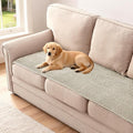 H.VERSAILTEX Plush Chenille Couch Cover for 3 Cushion Couch Anti Slip Washable Sofa Slipcovers Soft and Durable Furniture Protector for Dogs Cats Kids (27.5" x 59", Oatmeal)