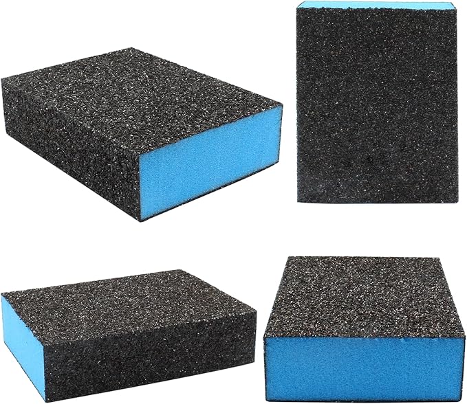 36 Grit Sanding Blocks, 8 Pcs Coarse Sandpaper Sponge Washable and Reusable Sanding Sponges for Wood, Metal, Drywall, Sheetrock