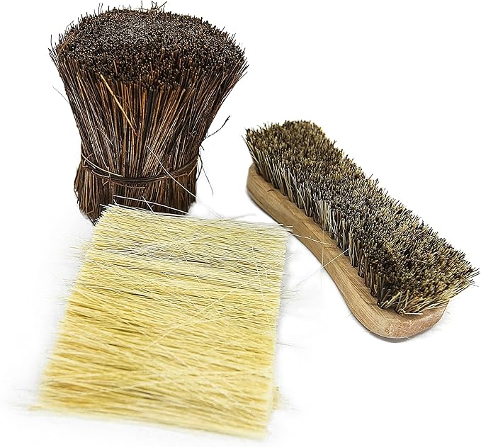 All-Natural Wooden Scrub Brush | Wooden Handle | Palmyra Bristle Brush for Cleaning | Eco Friendly Cleaning Products | Pack of 12