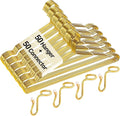 Wesiti 100 Pcs Gold Hangers Cloth Space Savers Hanger Set Include 50 Strong Metal Wire 17.7 in Clothes Hangers with 50 Hanger Connector Extender Hook Space Saving for Jacket Shirt Dress Closet Dorm