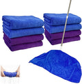 8 Pcs Extra Large Microfiber Cleaning Cloths – 30x20 in Mop Towels for Floor Cleaning, Reusable, Lint-Free Floor Rags, Color-Coded, pano de Chao, trapos para trapear(8,Blue,Purple)