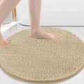Arotive Bathroom Rugs Round 30x30, Extra Soft Absorbent Shaggy Chenille Bath Rugs, Machine Washable Rubber Backing Non-Slip Bath Mats for Bathroom Floor Tub and Shower, Home Decor Accessories, Beige