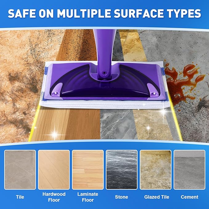 Mop Pads Refills Compatible with Swiffer WetJet Mop, Disposable Mop Pads for Hardwood Floors, Tile, Laminate & Multi-Surface Cleaning, 60 Pack