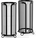 Bunoxea Toilet Paper Holder Stand, Freestanding Toilet Tissue Organizer, Minimalistic Storage Solution, Reserve Mega Rolls,Modern Black-2PACK