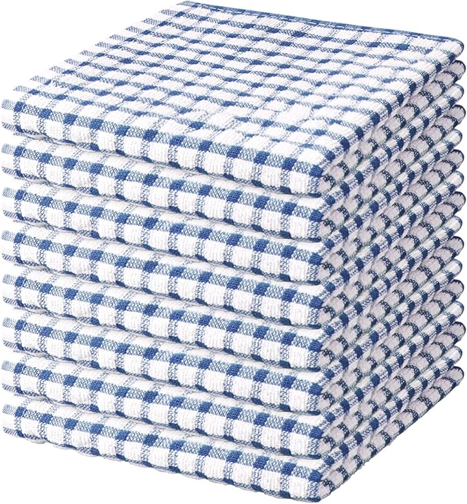 Nialnant 8 Pcs Kitchen Dish Rags,100% Cotton Kitchen Towels Soft Absorbent Quick Drying Dish Cloths for Washing Dishes,Cleaning rags-11 x 11In