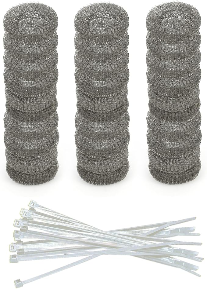 DR Quality Parts Washing Machine Lint Trap – Stainless Steel Hose Filter, Mesh Drain Catcher, Washer Sock Lint Remover, Rust-Free Snare Laundry Filter with Nylon Cable Ties, 29cmx6.5cm – 30-Pack