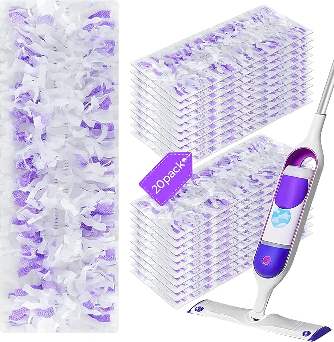 20 Pack Disposable Mopping Pad Refills for Swiffer Power Mop, Power Mop Refills, Multi-Surface Replacement Powermop Kit for Wood Floor Cleaning