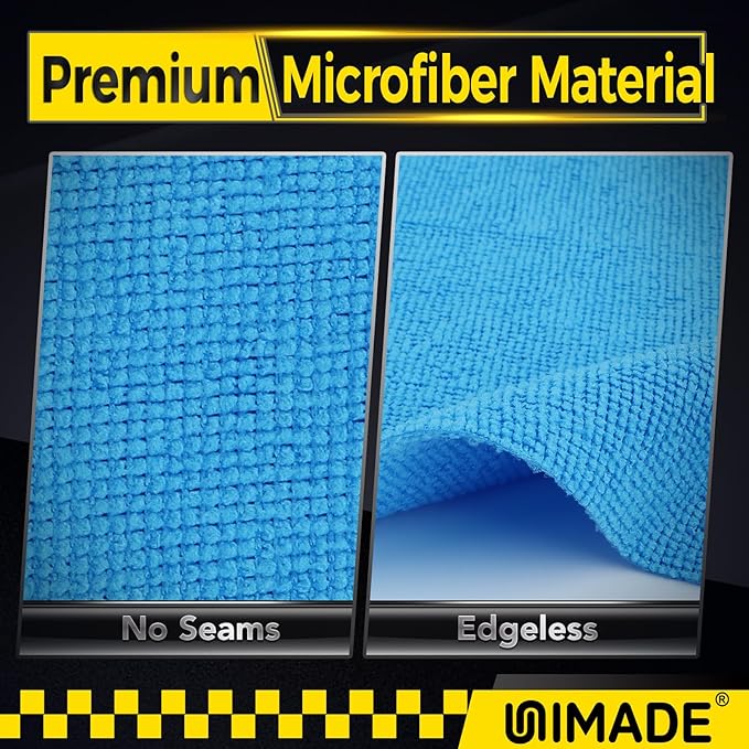 Microfiber Cleaning Cloth, 24 Pack Reusable Microfiber Towels for Cars Lint Free Cleaning Shop Towel Rags for Home Kitchen Automotive Bar Mechanic Restaurant Garage, 11"x 12", Blue