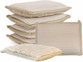 Bamboo Kitchen Sponges Heavy Duty Natural Cleaning Sponges Non-Scratch Dish Sponge for Dishes, Pots and Pans-Beige,6 Pack