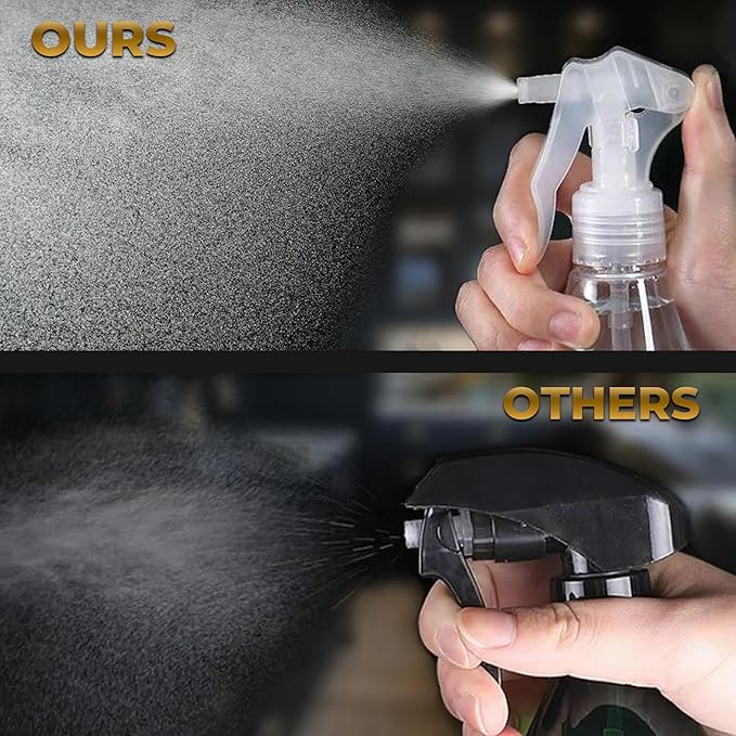 FZE Spray Bottles With Ultra Fine Mist Pack of 2 | 6.76 Oz/200ml | Plant Mister | Small Spray Bottle for Hair | Plants | Cleaning | Gardening | Essential Oil Mist Spray [ Mini Mist]