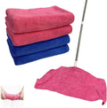 4Pcs Extra Large Microfiber Cleaning Cloths – 30x20 in Mop Towels for Floor Cleaning, Reusable, Lint-Free Floor Rags, Color-Coded, pano de Chao, trapos para trapear(4,Blue,Pink)