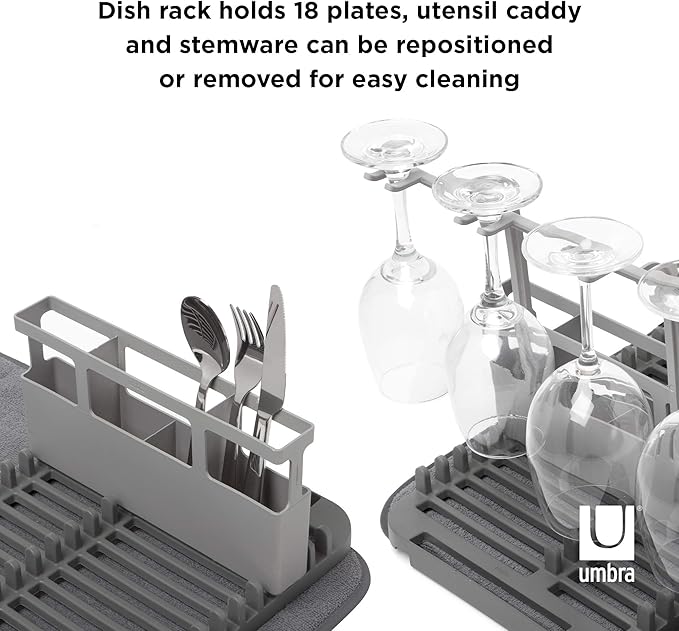 Umbra Udry Dish Rack with Dry Mat