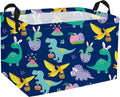 Rectangular Easter Dinosaur Basket,Dinosaur Easter Baskets for Boys, Kids Storage Basket Organizer for Boys,Room Decor ,Clothers,Toys Box,Books,Kid's Gifts Storage.(Easter Dinosaur)