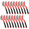 18PCS Wire Scratch Brush Set Soft Grip for Rust, Dirt & Paint Scrubbing with Deep Cleaning (Stainless Steel Wire)