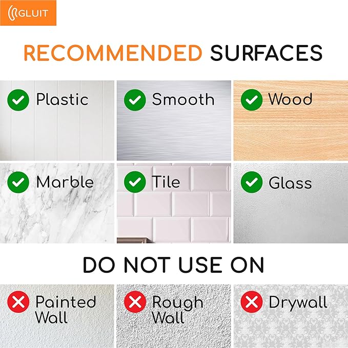GLUIT Adhesive Large Wall Hooks for Hanging Heavy Duty 22 lbs Hooks for Walls No Damage, Towel Sticky Clear Hooks, Waterproof, Home, Bathroom, Kitchen, Office, and Outdoor, 18 Pack