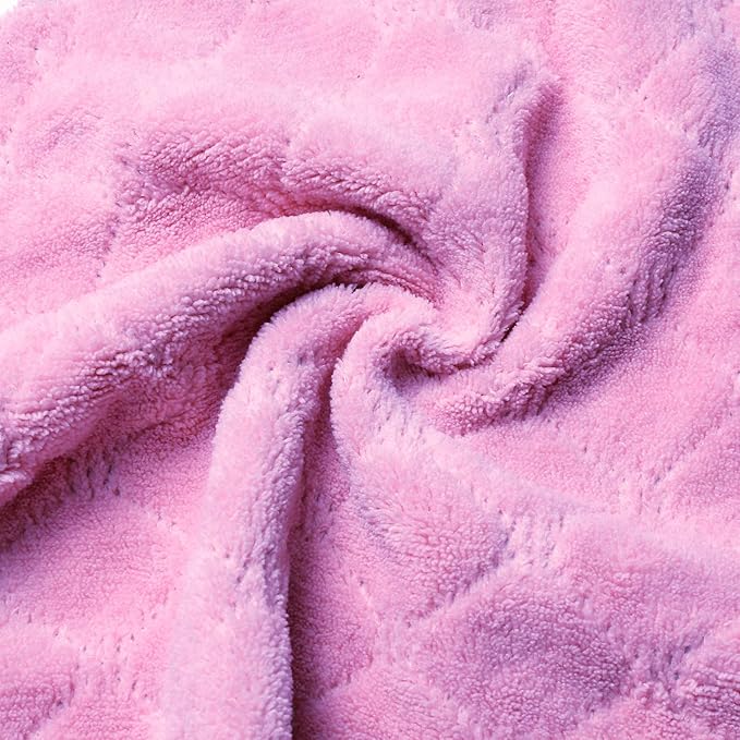kimteny Cleaning Cloths Kitchen Towels Microfiber Washcloths Lint Free Dish Cloth Reusable Dishtowels Household Super Absorbent Fast Drying, 10"x10", Pack of 5 (Purple-Grey)