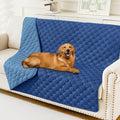 Smiry Waterproof Dog Bed Cover Blanket, Soft Reversible Pet Blanket, Washable Leakproof Cats Dogs Couch Cover for Sofa, Couch, Furniture, Plaid (68x82 Inch, Navy/Blue)