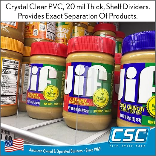 3" x 15-9/16" Shelf Divider, SD-3016, Pack of 50 | Clip Strip Corp