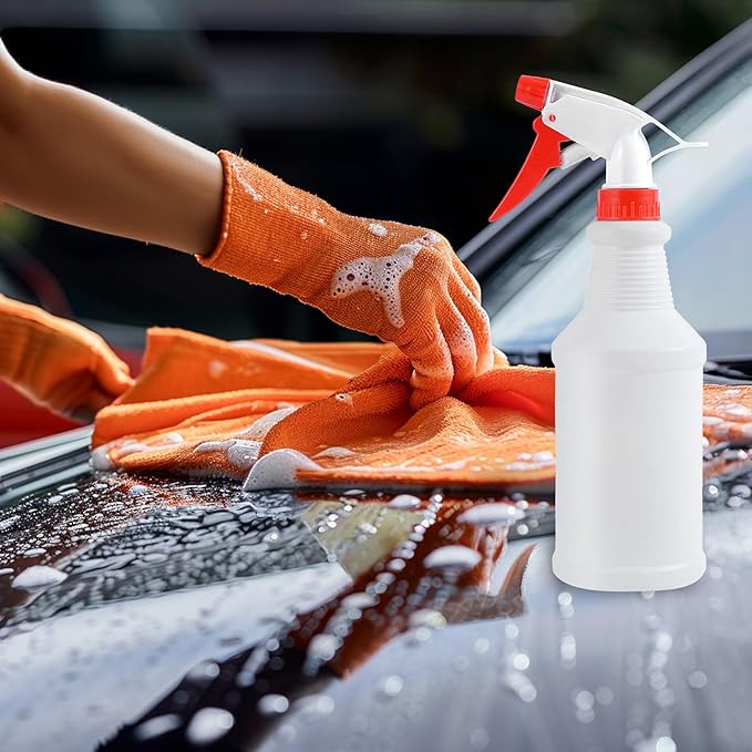 6 Pcs 16 Oz Spray Bottles，Adjustable Empty Spray Bottle for Cleaning Solutions，Spray Bottles Bulk，Refillable Spray Bottle for Planting, Water, Bathroom and Kitchen, BBQ, Commercial and Pet