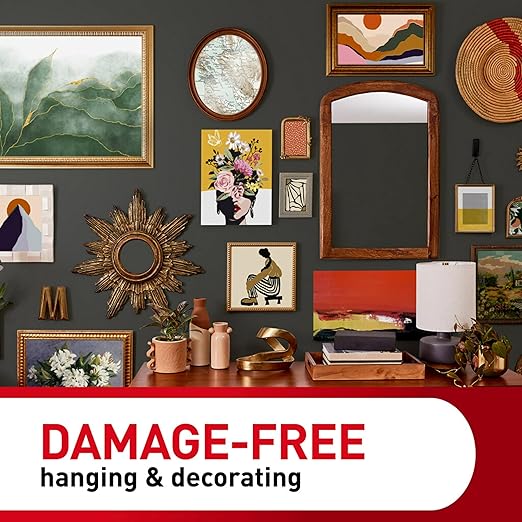Command 20 lb XL 8 Pairs Heavyweight Picture Hanging Strips (16 Strips), Damage-Free Hangers for Picture Frames, No Tools Required, Ideal for Home Room Wall Decor, White Adhesive