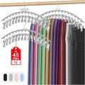 3 Pack Legging Organizer for Closet Hanging, Pants Hangers with Clips Holds 45 Leggings, Shorts, Skirts, Jeans, Hats, Pants Hangers Space Saving Clothes Racks Closet Organizers and Storage, Grey