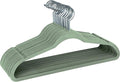 Simplify Slim Velvet Clothes Hangers | 25 Pack | Non-Slip | Shirts | Suit | Pants | Dresses | Garments | Closet Storage & Organization | Durable | Sage