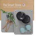 Large Stone Drying Mat for Kitchen Counter | 15.8” x 11.8” Dish Drying Mat Large | Diatomaceous Earth Collapsible Stone Dish Drying Mat | Collapsible Stone Mat for Kitchen Counter (Light Gray)