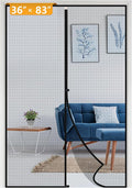 Yotache Magnetic Screen Door Fits Door Size 36 x 83, Screen Size 38" x 84" Upgraded Anti-Tearing Fiberglass Mesh French Door Screens with Magnets Black