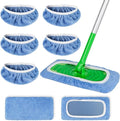 5 Pack Reusable Microfiber Mop Pads Compatible with Swiffer Sweeper Mop, Wet and Dry Flat mop Cover, Washable Swiffer Pads for Surface/Hardwood Floor Cleaning (Mop is Not Included)