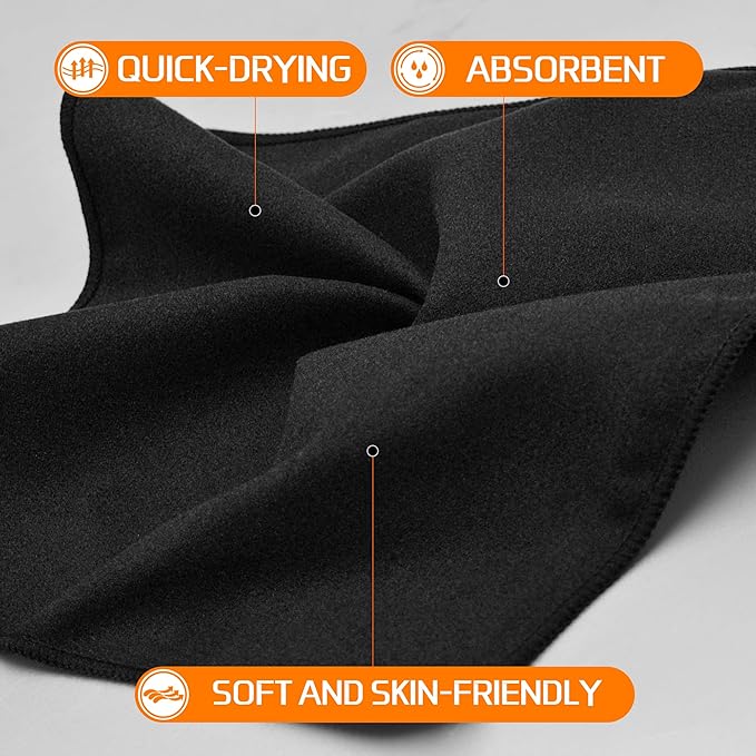 12 Pack Sweat Absorbing Handkerchiefs,Microfiber Sweat Rags Towels for Men & Women,Small Sweat Cloth for Hand,Hankies