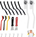 19Pcs Crevice Cleaning Brush Set, Hard Bristle Cleaning Brush，Multi Purpose Gap Brush for Kitchen,Bathroom, Window Tracks,Corner, Sink, Cup. Home Essentials Scrub Cleaning Tools
