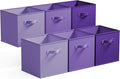 GRANNY SAYS Cube Storage Bins, 11 Inch Cube Storage Organizer, Fabric Storage Bins, Storage Cubes for Shelves, Closet, Purple Gradient, 6-Pack
