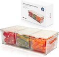 Pikanty - Condiment Server with 3 Removable Containers and Lids - Ideal for Parties, BBQs, and Picnics, Dishwasher Safe, and Made in the USA