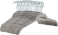 Amazon Basics Slim, Velvet, Non-Slip Shirt Clothes Hangers, Gray/Silver - Pack of 50