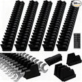 Chunful 100 pcs Modular Wrench Organizer Holder Wrench Tool Organizers Storage Racks Set with Metric & SAE Label for Tool Box Drawer Storage for Father Brother Professional Mechanics Men (Black)