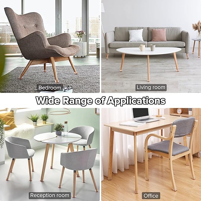 32PCS Upgraded Silicone Chair Leg Floor Protectors for Hardwood Floors, Furniture Sliders for Chair Legs, Felt Bottom Furniture Pads, Anti-Slip Round&Square Cap Covers to Scratch and Reduce Noise