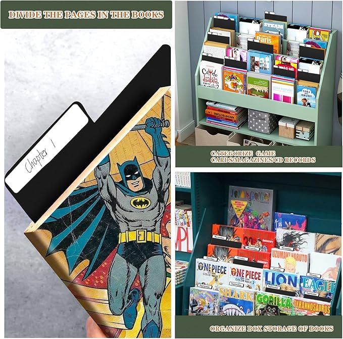 100 Pieces Comic Book Dividers with Tabs,Patient Divider Cards,Card Dividers Comic Book Boards for Storage Boxes 11.22 X 7.24 Inche