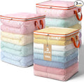3 Pack 180l Extra Large Blanket Clothes Storage Bags, Transparent Moving Bags with Zippers & Handles for Organizing Clothes, Comforters, Blankets, Bedding, Pillow, Bedding, Travel, 47.6gal