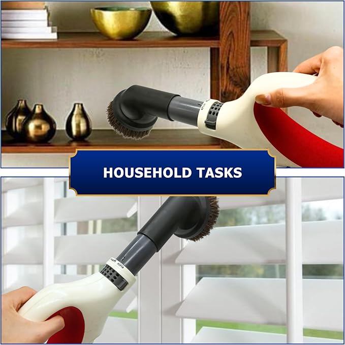 Round Horse Hair Vacuum Brush Attachment for Shark Vacuums, Compatible with Miele C1 Shark NV350 NV360 NV500 NV501 HV300 HV301 HV322 HV371 HV372 (1-3/8'' Vacuum Dusting Brush)