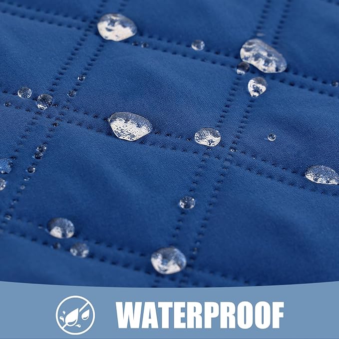 Smiry Waterproof Dog Bed Cover Pet Blanket, Soft Washable Dog Blanket for Furniture Bed Couch Sofa Reversible, Checkered (40"x80", Navy/Navy)